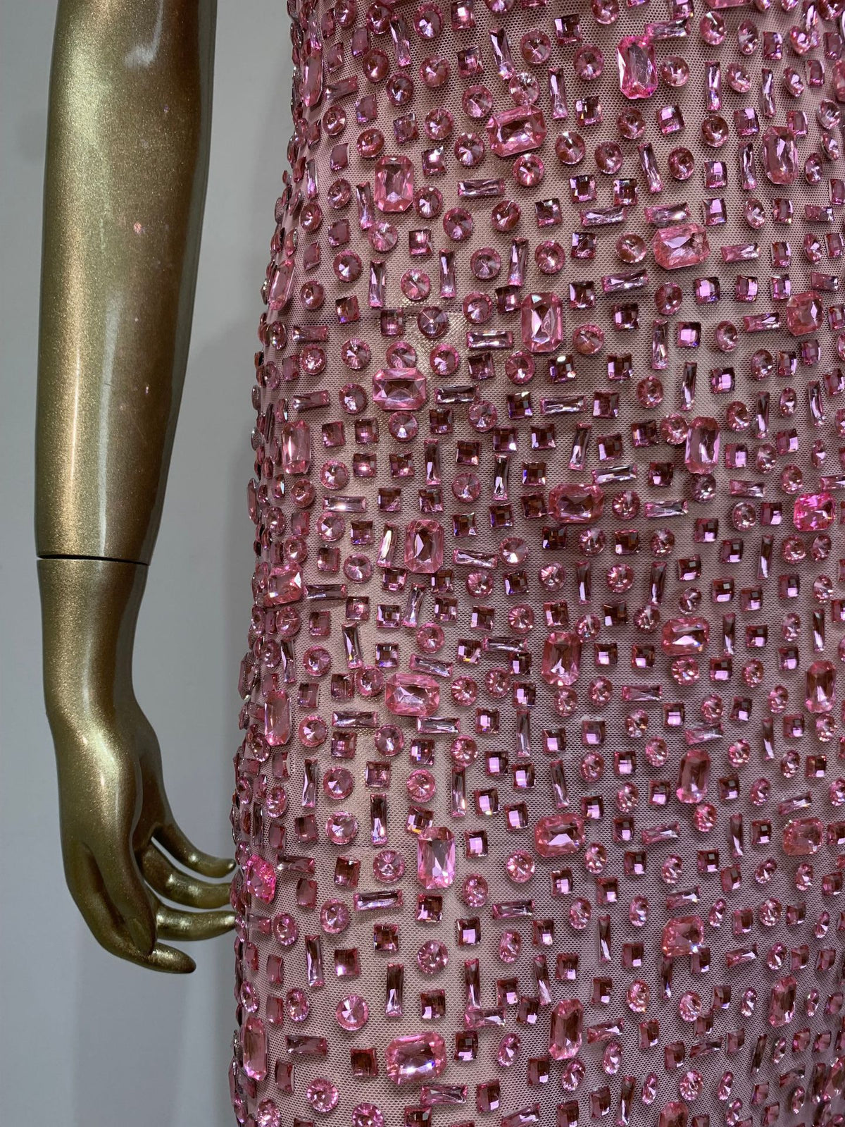 PINK DIAMOND - Rhinestone Mermaid Gown