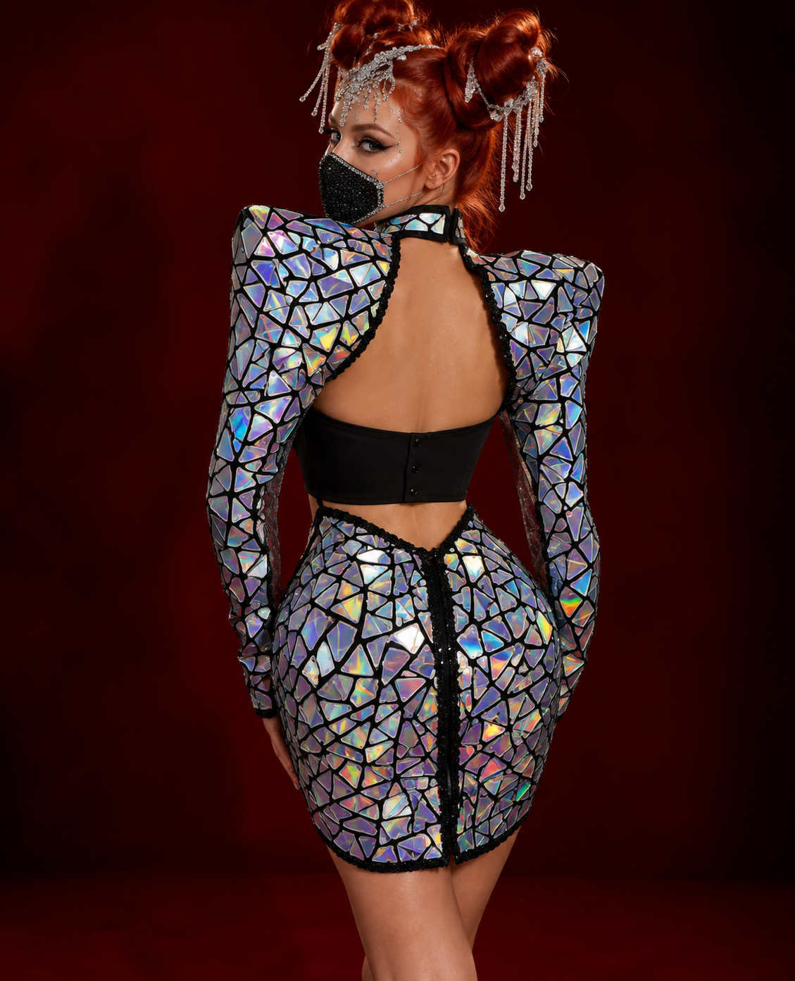 ALIEN - Holographic Mirror Halloween Queen Costume