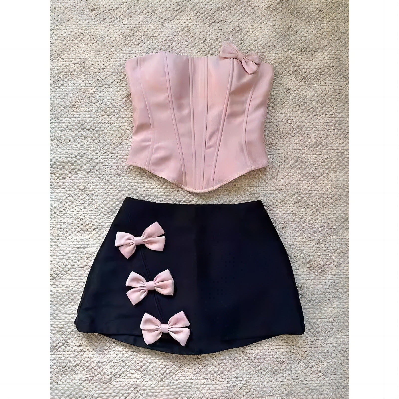 Pink Summer Hot Girl Strapless Top Women's High-end Niche All-match Women's Clothing This Year's Popular Beautiful Dress