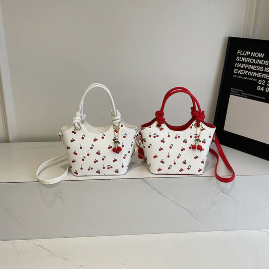 2025 Shoulder Underarm Handbag Trendy Girl Fashion Commuter Cute Pendant Large Capacity Printed Texket