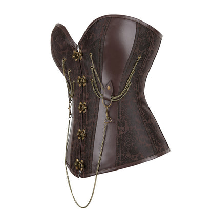 Gothic Palace Chain Decorated Corset Body Shaping And Belly Controlling Women's Shaping Top Amazon Aliexpress Source