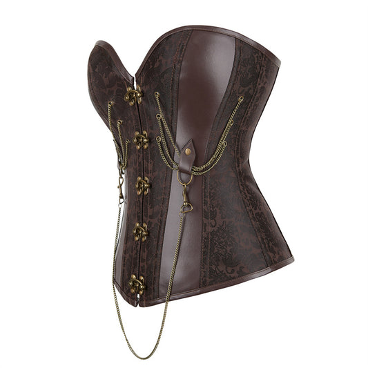 Gothic Palace Chain Decorated Corset Body Shaping And Belly Controlling Women's Shaping Top Amazon Aliexpress Source
