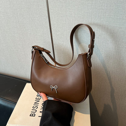 Fashion Handbag Shoulder Bag 2025 New Cross-Border Retro Simple Versatile Crossbody Bag Women's Crescent Underarm Bag Women