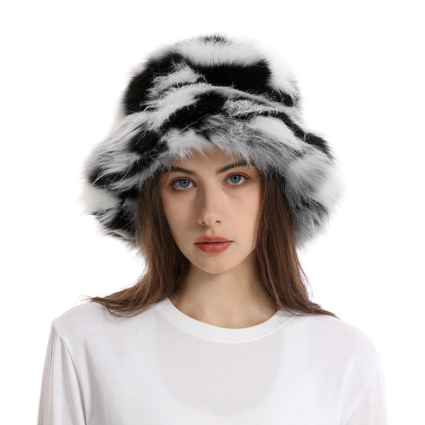 Camouflage New Cross-Border European And American Fisherman Hat Autumn And Winter Furry Outing Trendy Warm Personalized Plush Hat Women European Station