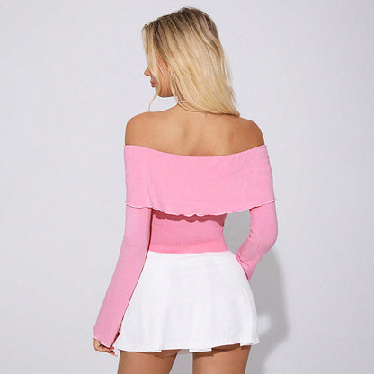 Sweetheart Satin-Tie Ribbed