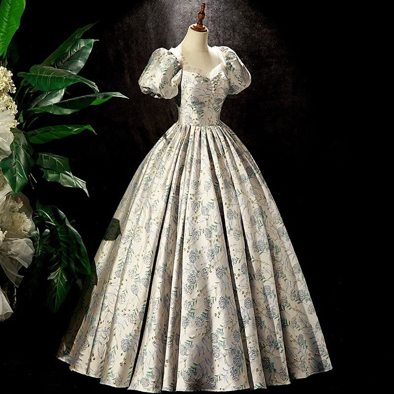 Banquet Evening Dress 2025 New Style Celebrity Puff Sleeve Coming-Of-Age Ceremony Vocal Solo Bel Canto Art Exam Tutu Dress