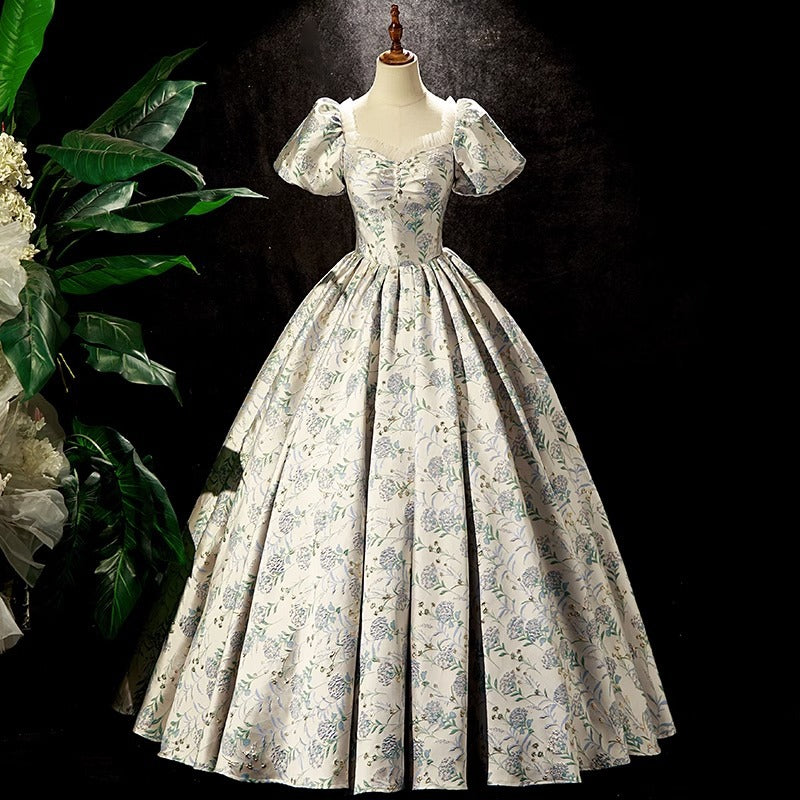 Banquet Evening Dress 2025 New Style Celebrity Puff Sleeve Coming-Of-Age Ceremony Vocal Solo Bel Canto Art Exam Tutu Dress