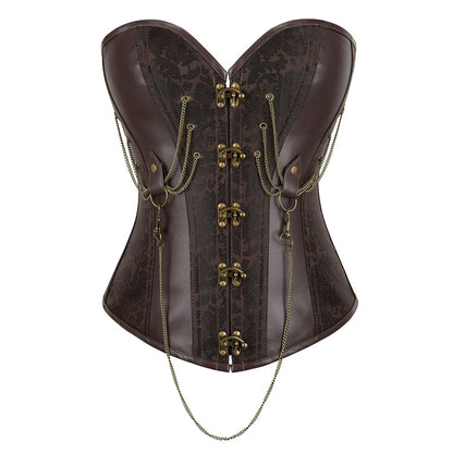 Gothic Palace Chain Decorated Corset Body Shaping And Belly Controlling Women's Shaping Top Amazon Aliexpress Source