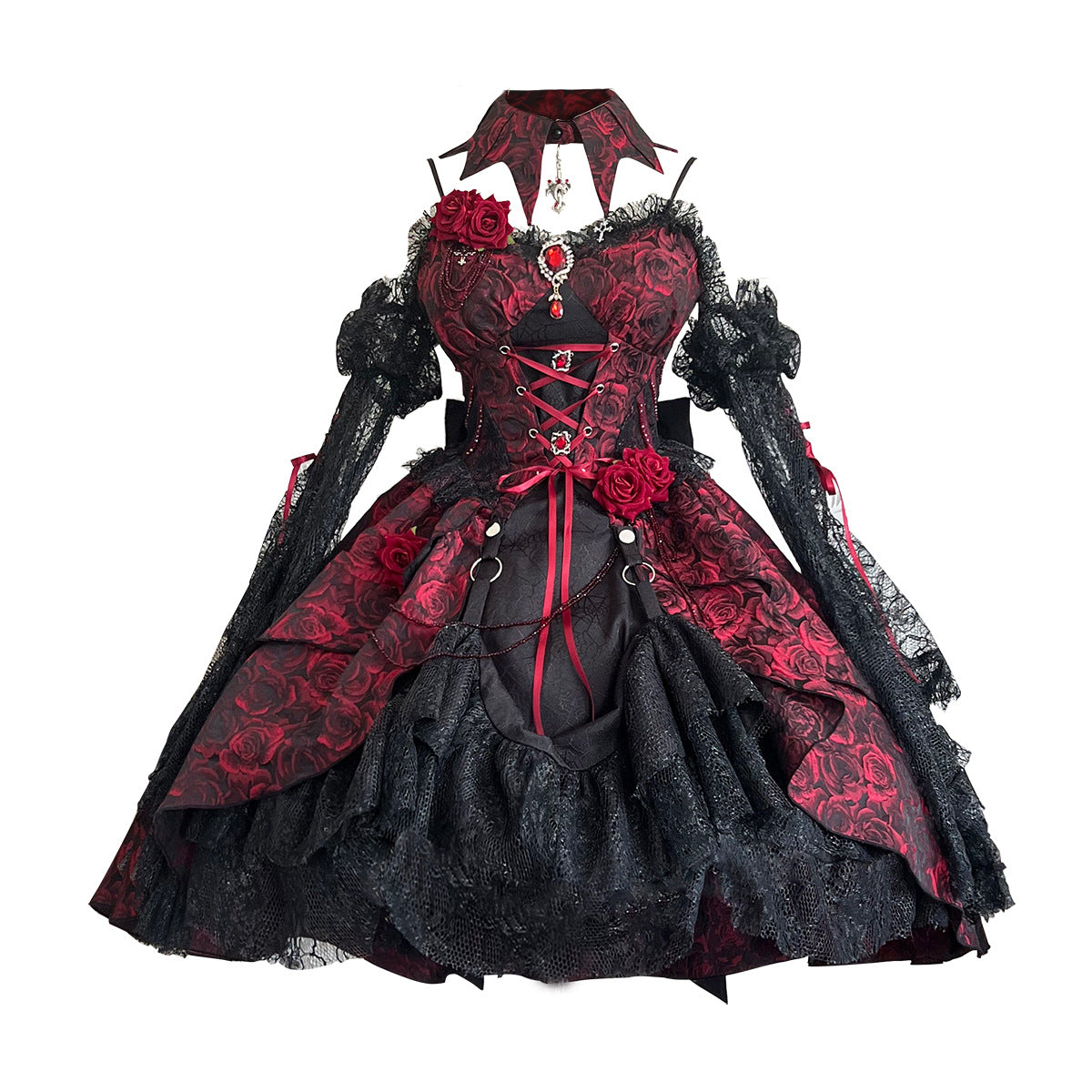 Bear Fun Sauce Original Rose Dish Lolita Women's Lolita Slip Skirt Daily Cute Sweet Skirt 7109