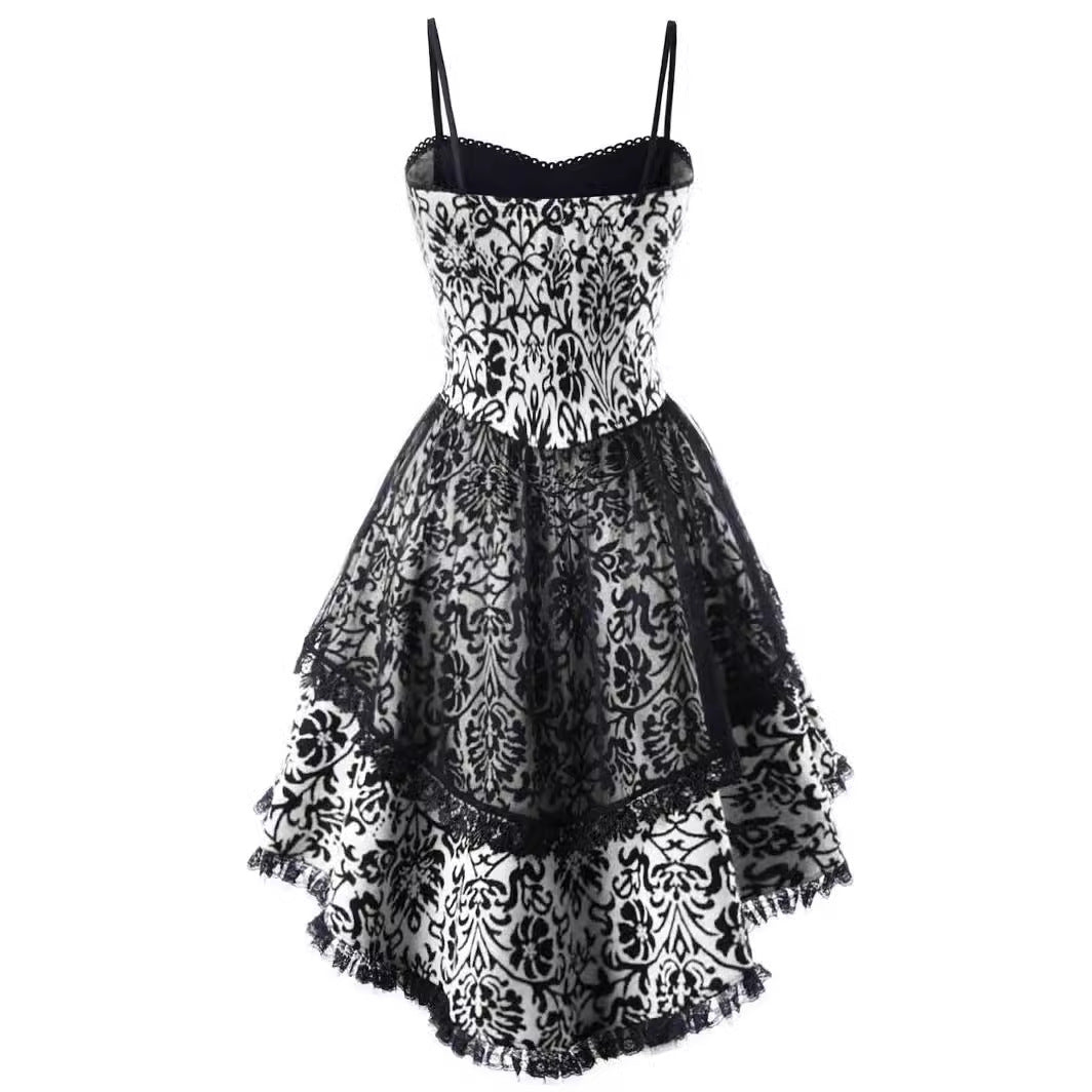 European And American Christmas Strap Dress European And American Strap Lace Crochet Strap Large Swing Irregular Dress In Stock
