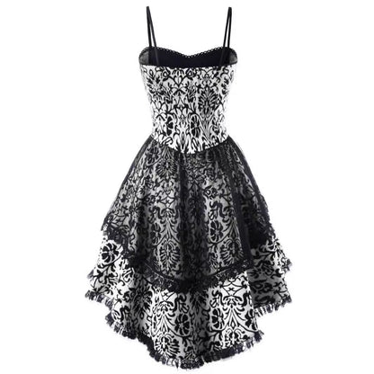 European And American Christmas Strap Dress European And American Strap Lace Crochet Strap Large Swing Irregular Dress In Stock