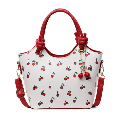 2025 Shoulder Underarm Handbag Trendy Girl Fashion Commuter Cute Pendant Large Capacity Printed Texket