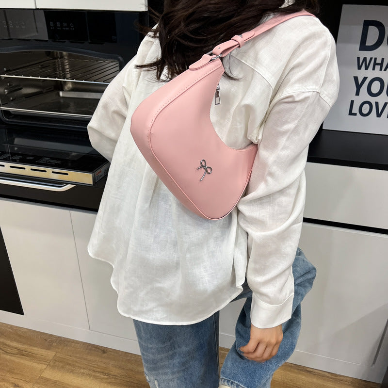 Fashion Handbag Shoulder Bag 2025 New Cross-Border Retro Simple Versatile Crossbody Bag Women's Crescent Underarm Bag Women